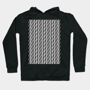 Bold Monochromatic Geometric Pattern 3 in Black and White Hoodie